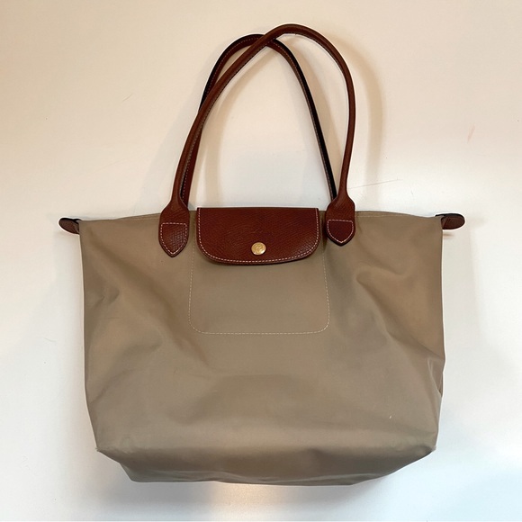 Longchamp Handbags - Longchamp Le Pliage, Long Handle, Small, Beige